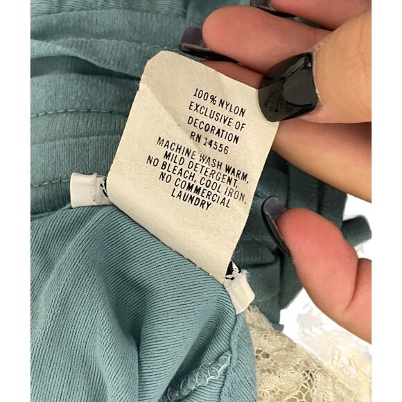 Vintage Miss Dior Paris Womens Dress Nightgown SZ 10 Blue Long Sleeve Maxi Shift - Picture 5 of 8